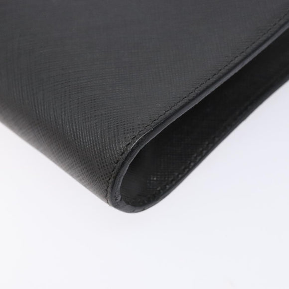 Salvatore Ferragamo Gancini Shoulder Bag Leather Gray Silver Auth BA4441