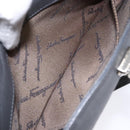 Salvatore Ferragamo Gancini Shoulder Bag Leather Gray Silver Auth BA4441-19