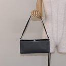 Salvatore Ferragamo Gancini Shoulder Bag Leather Gray Silver Auth BA4441-20