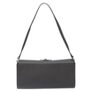 Salvatore Ferragamo Gancini Shoulder Bag Leather Gray Silver Auth BA4441-2