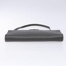 Salvatore Ferragamo Gancini Shoulder Bag Leather Gray Silver Auth BA4441-5