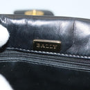BALLY Quilted Chain Shoulder Bag Leather Black Gold Auth BA4443-11