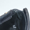 BALLY Quilted Chain Shoulder Bag Leather Black Gold Auth BA4443-18