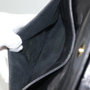 BALLY Quilted Chain Shoulder Bag Leather Black Gold Auth BA4443-21