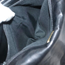 BALLY Quilted Chain Shoulder Bag Leather Black Gold Auth BA4443-22