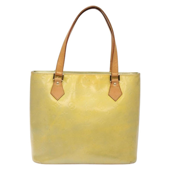 LOUIS VUITTON Monogram Vernis Houston Hand Bag Gris M91053 LV Auth BA4451