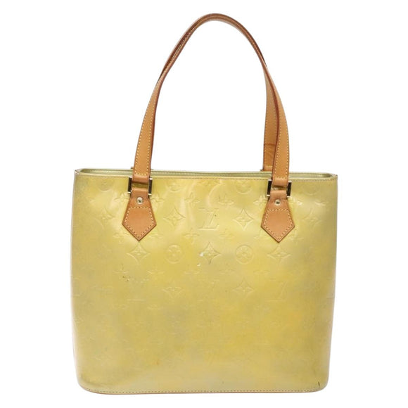 LOUIS VUITTON Monogram Vernis Houston Hand Bag Gris M91053 LV Auth BA4451