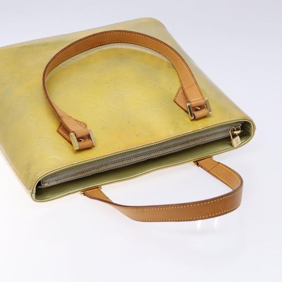 LOUIS VUITTON Monogram Vernis Houston Hand Bag Gris M91053 LV Auth BA4451