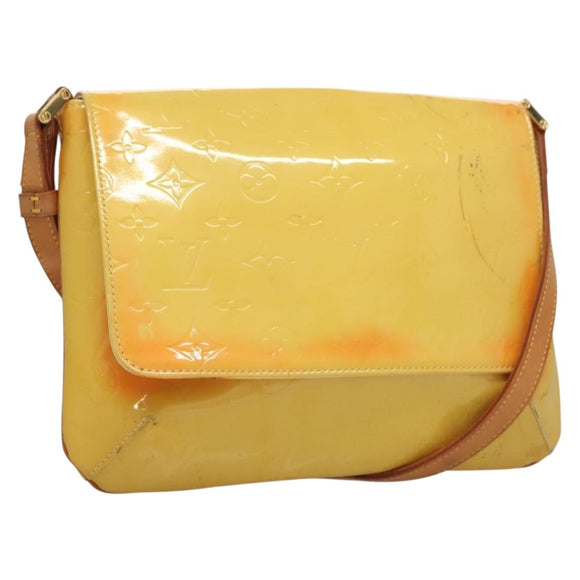 LOUIS VUITTON Monogram Vernis Thompson Street Bag Yellow M91071 LV Auth BA4453