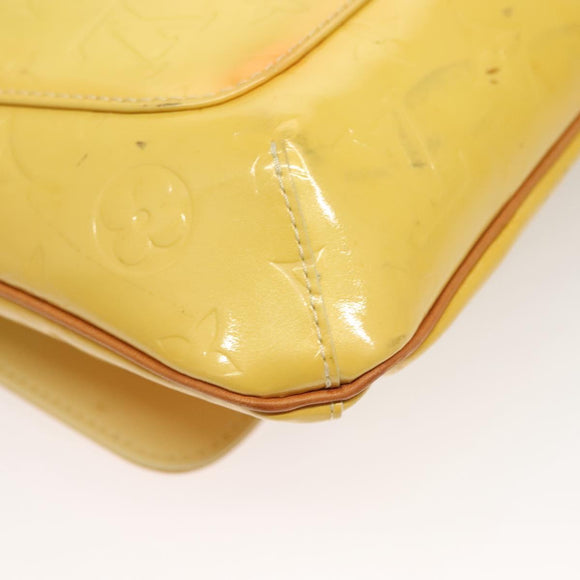 LOUIS VUITTON Monogram Vernis Thompson Street Bag Yellow M91071 LV Auth BA4453