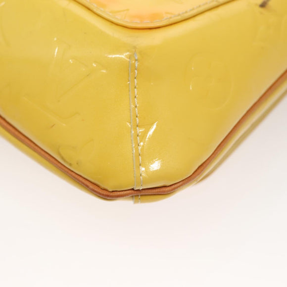 LOUIS VUITTON Monogram Vernis Thompson Street Bag Yellow M91071 LV Auth BA4453