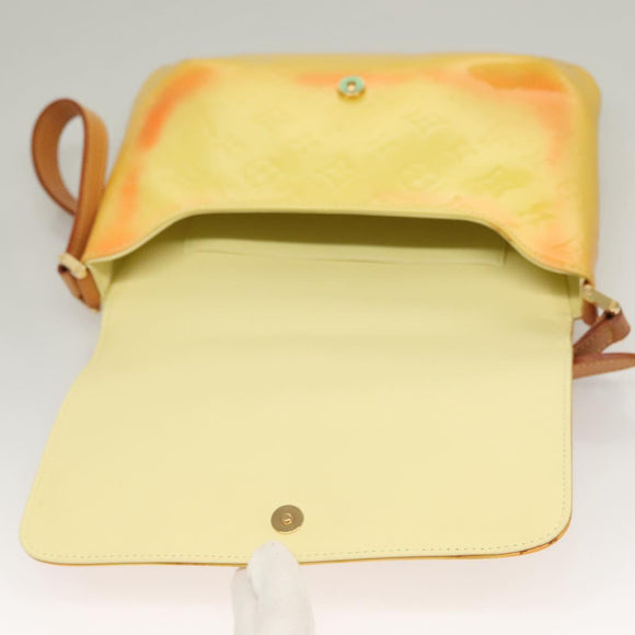 LOUIS VUITTON Monogram Vernis Thompson Street Bag Yellow M91071 LV Auth BA4453