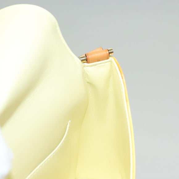 LOUIS VUITTON Monogram Vernis Thompson Street Bag Yellow M91071 LV Auth BA4453