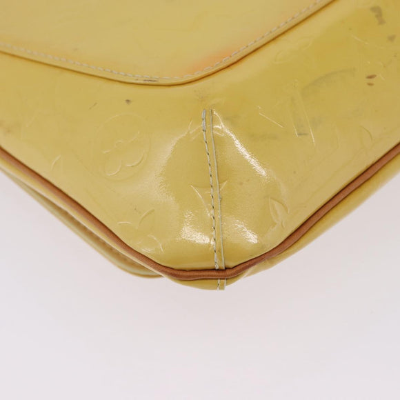LOUIS VUITTON Monogram Vernis Thompson Street Tasche Gelb M91071 LV Auth BA4453