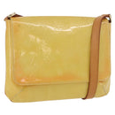 LOUIS VUITTON Monogram Vernis Thompson Street Tasche Gelb M91071 LV Auth BA4453-1