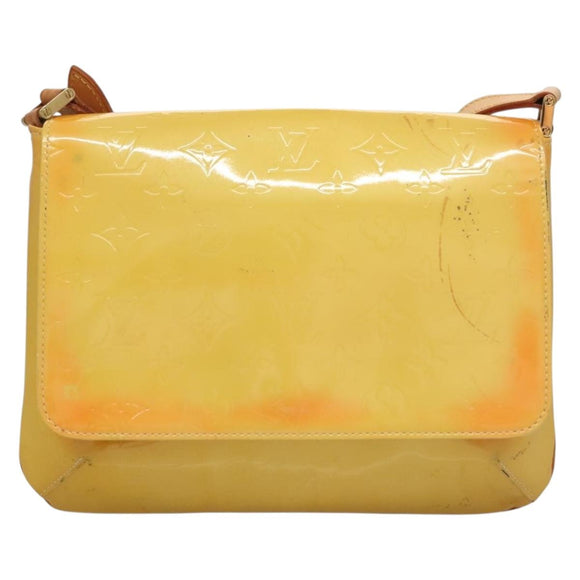 LOUIS VUITTON Monogram Vernis Thompson Street Bag Yellow M91071 LV Auth BA4453