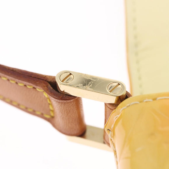 LOUIS VUITTON Monogram Vernis Thompson Street Tasche Gelb M91071 LV Auth BA4453