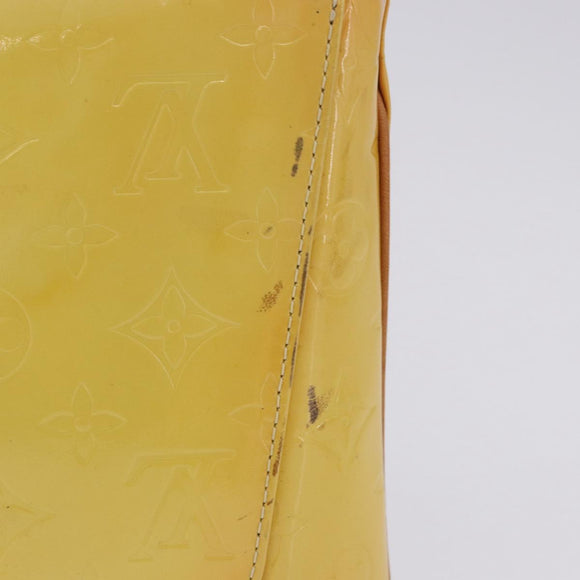 LOUIS VUITTON Monogram Vernis Thompson Street Tasche Gelb M91071 LV Auth BA4453