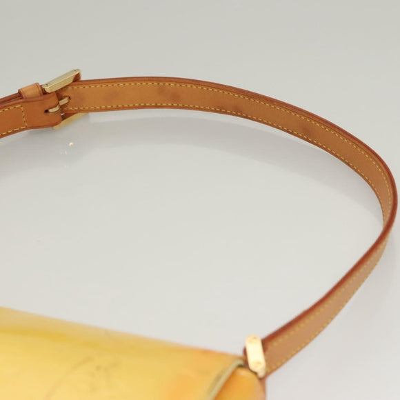LOUIS VUITTON Monogram Vernis Thompson Street Bag Yellow M91071 LV Auth BA4453