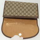 GUCCI GG Supreme Web Sherry Line Bag PVC Beige Gold 156 01 030 Auth BA4458-14