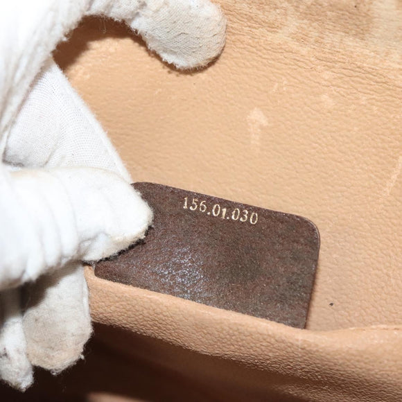 GUCCI GG Supreme Web Sherry Line Bag PVC Beige Gold 156 01 030 Auth BA4458