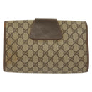 GUCCI GG Supreme Web Sherry Line Bag PVC Beige Gold 156 01 030 Auth BA4458-3