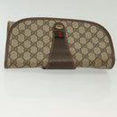 GUCCI GG Supreme Web Sherry Line Bag PVC Beige Gold 156 01 030 Auth BA4458-7