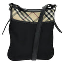 BURBERRY Nova Check Shoulder Bag Nylon Beige Silver Auth BA4461-1