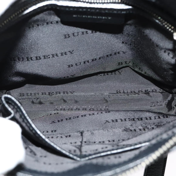 BURBERRY Nova Check Shoulder Bag Nylon Beige Silver Auth BA4461