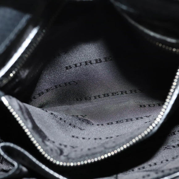 BURBERRY Nova Check Shoulder Bag Nylon Beige Silver Auth BA4461