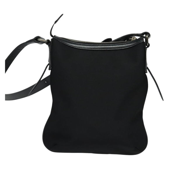 BURBERRY Nova Check Shoulder Bag Nylon Beige Silver Auth BA4461