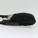 BURBERRY Nova Check Shoulder Bag Nylon Beige Silver Auth BA4461-3