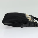 BURBERRY Nova Check Shoulder Bag Nylon Beige Silver Auth BA4461-4