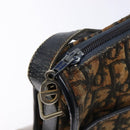 Christian Dior Trotter Canvas Shoulder Bag Navy Gold Auth BA4463-11