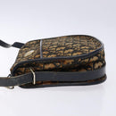 Christian Dior Trotter Canvas Shoulder Bag Navy Gold Auth BA4463-4