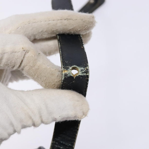 Christian Dior Trotter Canvas Shoulder Bag Navy Gold Auth BA4463