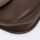 Christian Dior Shoulder Bag Leather Brown Gold Auth BA4469-16