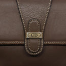 Christian Dior Shoulder Bag Leather Brown Gold Auth BA4469-18