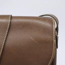 Christian Dior Shoulder Bag Leather Brown Gold Auth BA4469-10