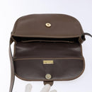 Christian Dior Shoulder Bag Leather Brown Gold Auth BA4469-19