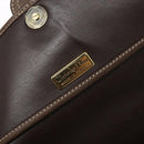 Christian Dior Shoulder Bag Leather Brown Gold Auth BA4469-11