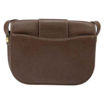 Christian Dior Shoulder Bag Leather Brown Gold Auth BA4469 - 0