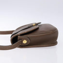 Christian Dior Shoulder Bag Leather Brown Gold Auth BA4469-4