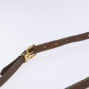 Christian Dior Shoulder Bag Leather Brown Gold Auth BA4469-14