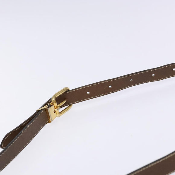 Christian Dior Shoulder Bag Leather Brown Gold Auth BA4469