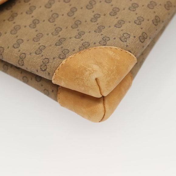 GUCCI Micro GG Supreme Shoulder Bag PVC Beige Gold 007 92 5548 Auth BA4470