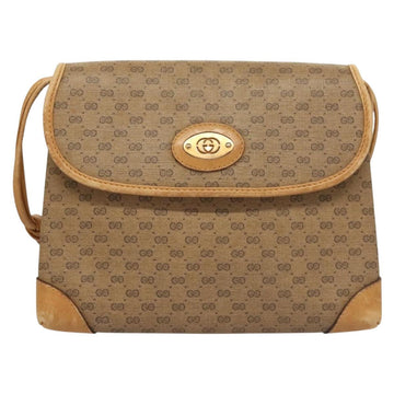 GUCCI Micro GG Supreme Shoulder Bag PVC Beige Gold 007 92 5548 Auth BA4470 - 0