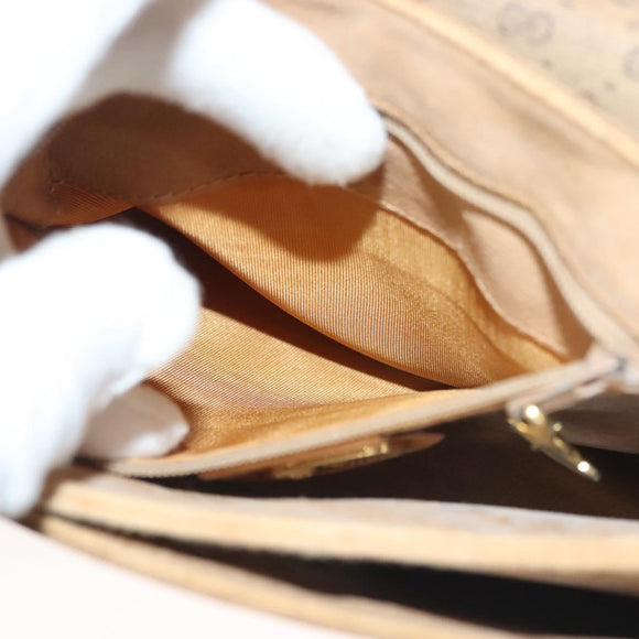 GUCCI Micro GG Supreme Shoulder Bag PVC Beige Gold 007 92 5548 Auth BA4470