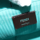 FENDI Petite To Jules Hand Bag Leather Silver Emerald Green Auth BA4473-20