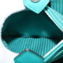 FENDI Petite To Jules Hand Bag Leather Silver Emerald Green Auth BA4473-23